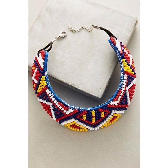 Anthropologie Jewelry - NEW Anthropologie Zulu Beaded Choker Necklace